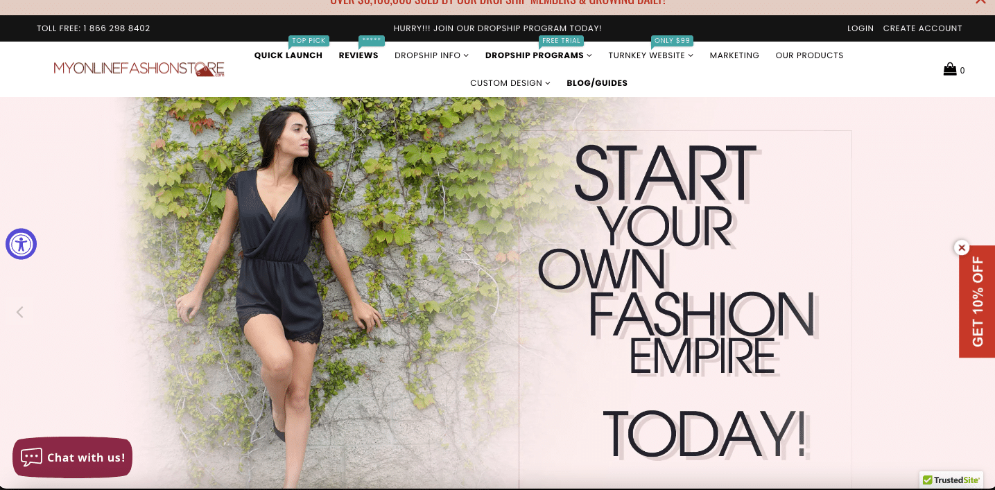 My Online Fashion Store focuses on women’s clothing products.