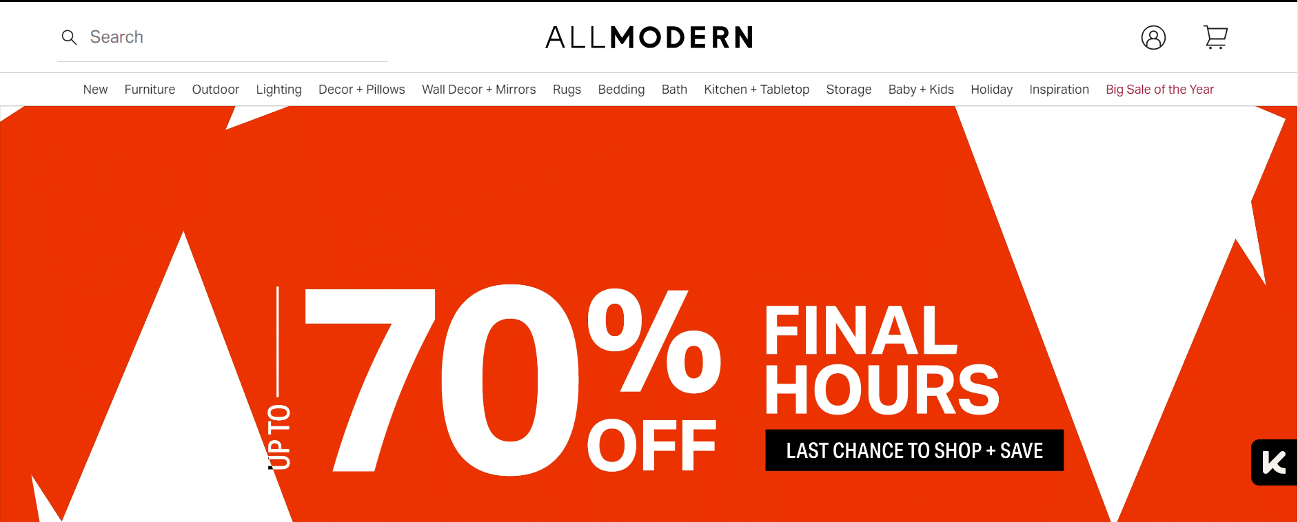 allmodern homepage