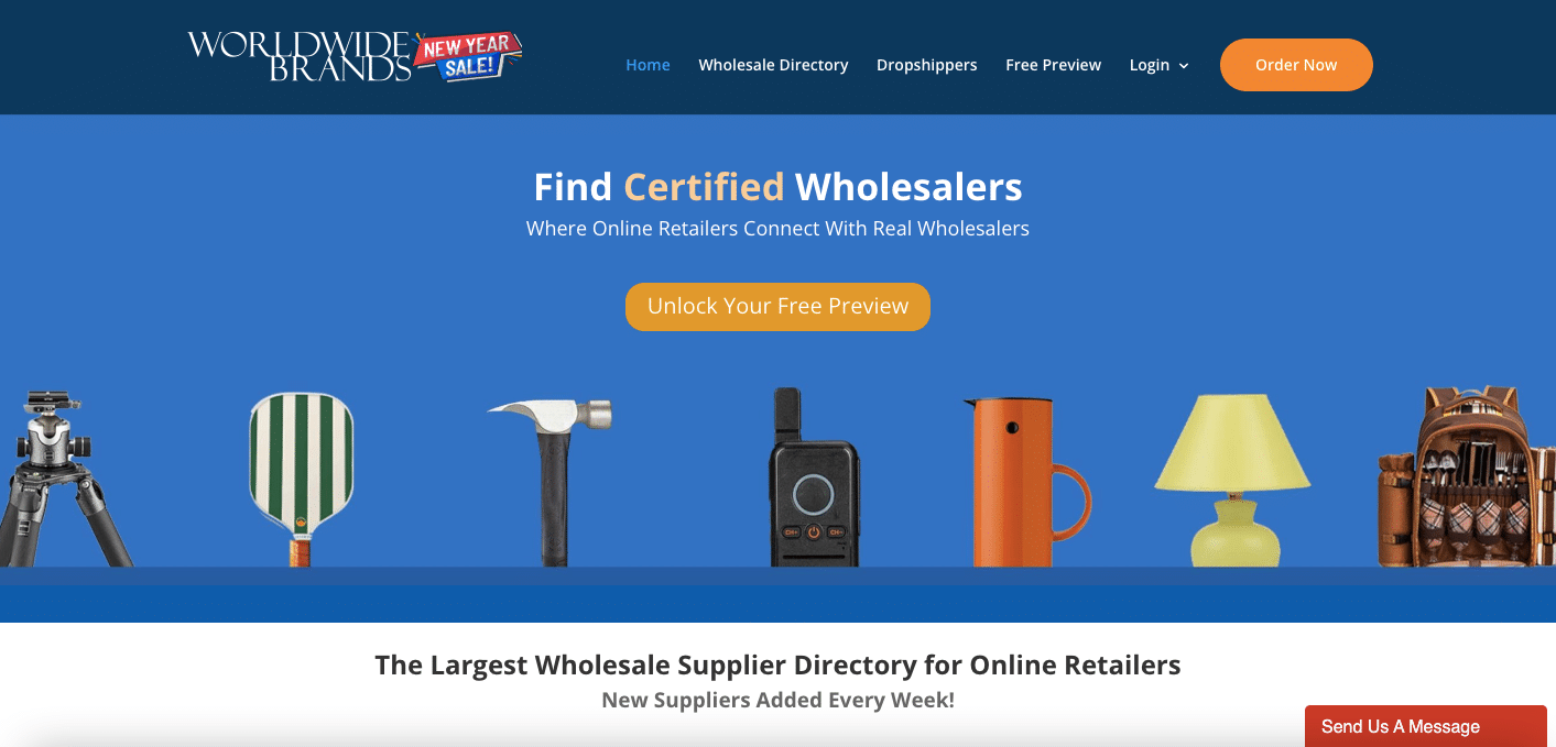 Worldwide Brands has suppliers in its directory that provide free shipping options