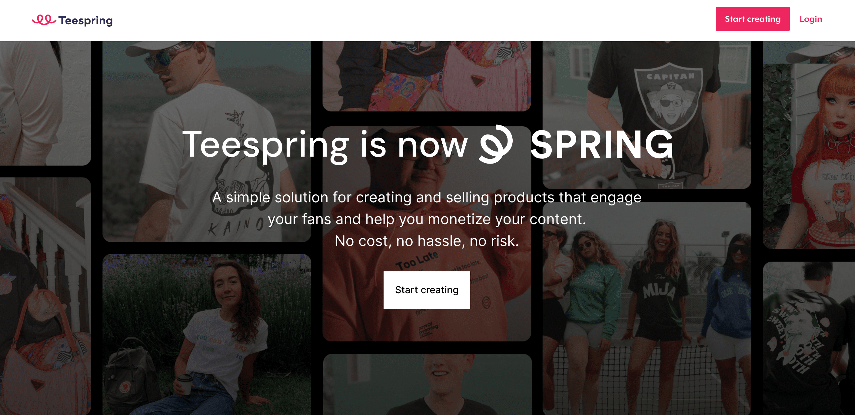 Teespring (now Spring) is known for its simplicity of function